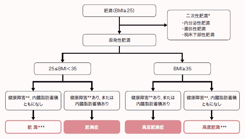 肥満症のフローチャート